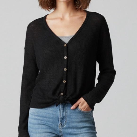 Mudd Sweaters - Mudd Black V-Neck Cardigan